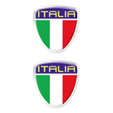 Adesivo Resinado Emblema De Porta Fiat Bandeira Italia 2pçs