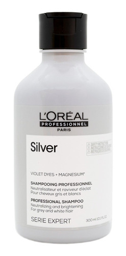 Loreal Shampoo Silver Cabellos Grises Y Blancos 300ml 6c