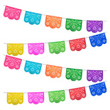 Papel Picado - Enramada Destello Floral Papel