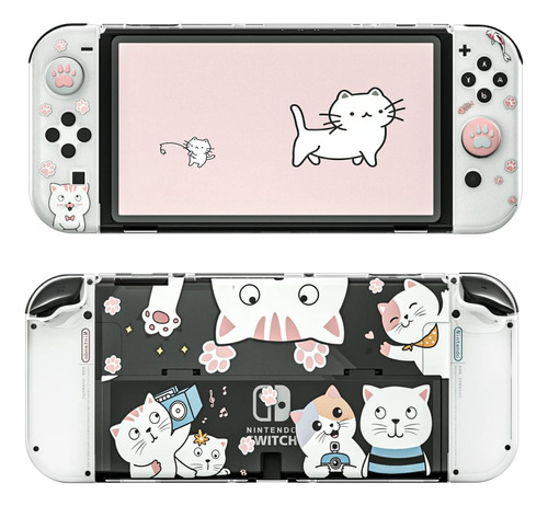 Estuche Switch Oled Cat, Estuche Protector Switch Oled Cat Y