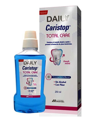 Daily Caristop Enjuague Bucal Fresh Mint Con Fluor 250ml