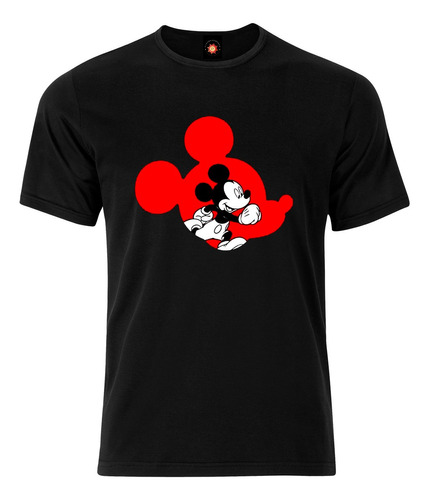 Remera Estampada Varios Diseños Mickey Mouse Rojo