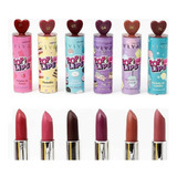 Kit 6 Batom Matte De Amor Pop Lips Vivai Infantil Atacado