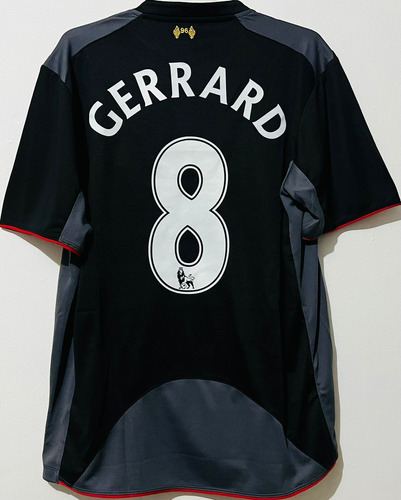 Jersey Liverpool 2013 Visita Negro Steven Gerrard