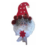 Corona Navideña Decorativa Santa Claus Para Puerta 