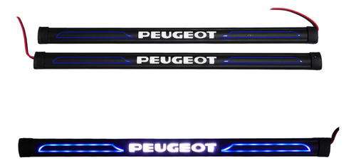 Par Luces Led Interiores Peugeot Azul Para Autos
