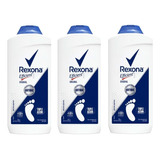 Rexona Efficient Talco Para Pies Absorbente 3 Packs X 200 Gr