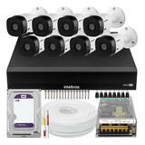 Kit Cftv 8 Cameras Full Hd Dvr Intelbras 1016c 1tb Wd Purple