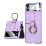 Funda Para Samsung Galaxy Z Flip 3 (con Anillo) Violeta