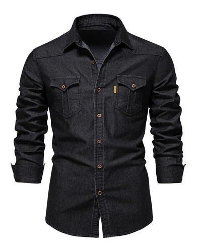 Camisa De Vaquero Casual Para Hombres