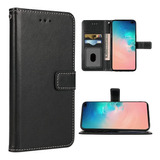 Funda Para Samsung Galaxy S10 Plus, Negro/billetera/cuero