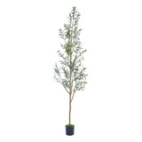 Árbol De Olivo Artificial Delgado Y Alto De 7.6 Pies (...