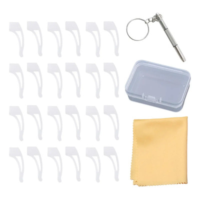 Kit Sujetador Antideslizante para Lentes 12 Pares + Paño y Desarmador | Meses sin interés