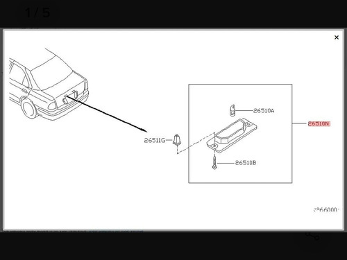 Luz Placa Trasera Nissan Sentra 2000 - 2006 Original Nissan Foto 5