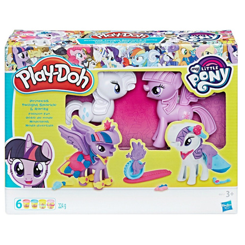 Play-doh Mlp Twilight Sparkle Y Rarity Moda Divertida (4269)