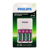 Carregador De Pilhas Philips Com 4 Pilhas Aa 2450 Mah