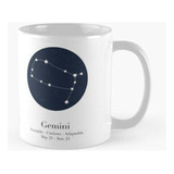 Taza Géminis Zodiaco Constelación Horóscopo Cielo Estrellado