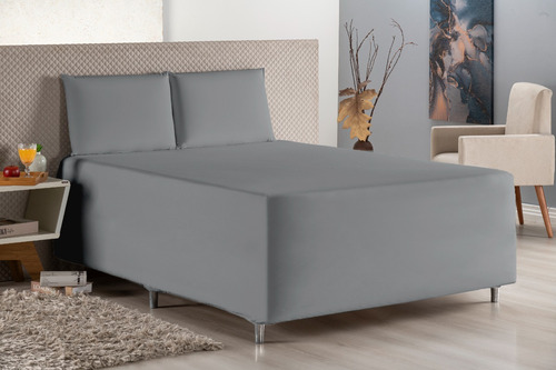 Lençol Casal 3 Peças Cama Box Conjugado 70cm De Altura