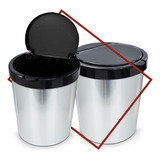 Kit 3 Lixeira Cesto Cozinha Banheiro 10l Inox + 10 Saco Lixo