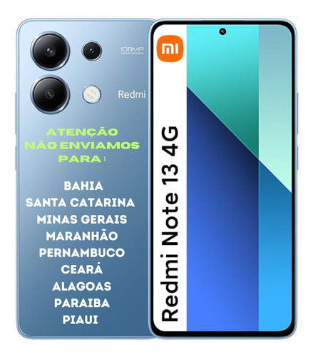 Redmi Note 13 256/8gb De Ram - Novo Lacrado 100% Original