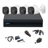 Kit 4 Camaras Dahua 1080p Exterior Dvr 8 Canales + Balunes