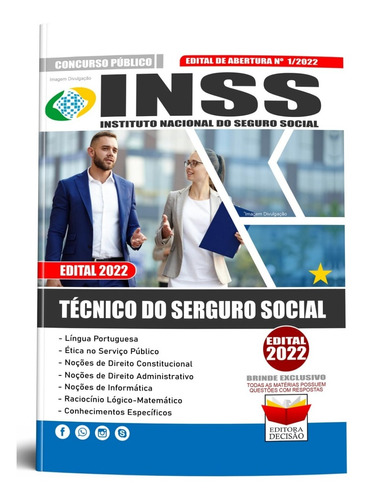 Apostila Concurso Inss - Técnico Do Seguro Social Atualizada Edital 2022