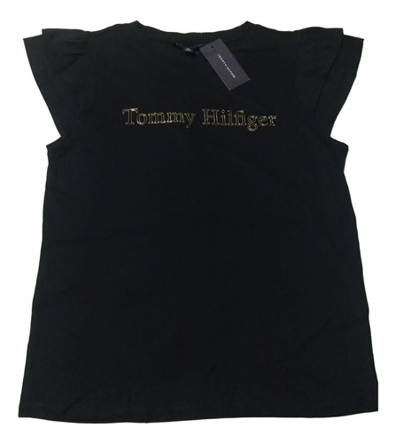 Playera Tommy Hilfiger Talla S Azul Oscuro Y Letras De Dama 