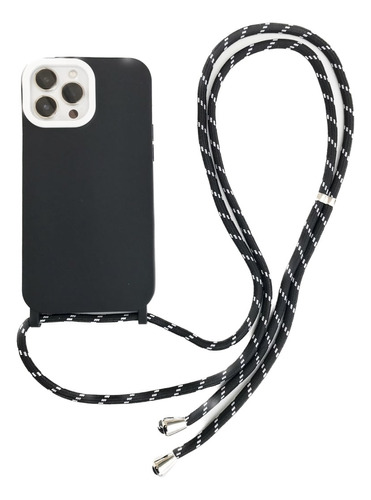 Capa Capinha Para iPhone 13 Pro Max Alça Proteção Preto