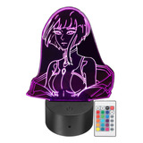 Lámpara Led Lucy Cyberpunk Edgerunners Rgb Personalizada
