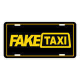 Placas Para Auto Metalica Fake Taxi