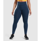 Leggings De Velocidad Azul Marino - Gymshark