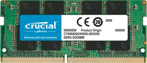 Memoria Ram Color Verde  16gb 1 Crucial Ct16g4sfra32a