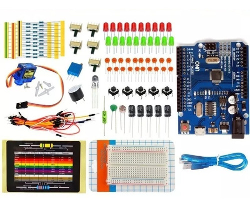 Kit Componentes Electronicos + Placa Uno Compatible Arduino