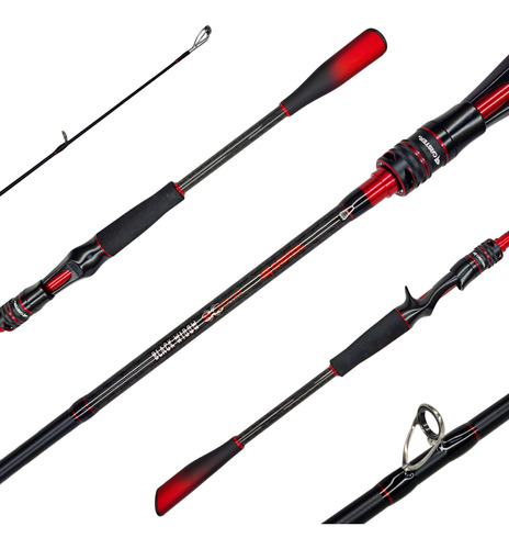 Caña Caster Black Widow 2.10m Bait 3 Tramos 10-20 Lb 8-25g