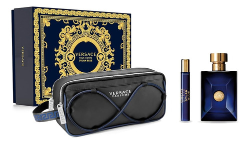 Set 3 Piezas Dylan Blue Para Hombre De Versace Edt Original