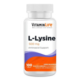 L-lysine (500mg / 100 Tabletas) Vitamin Life