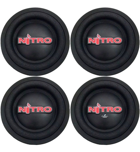 4 Sub Woofer 8 Polegada Nitro 300w Rms 4 Ohms Bobina Simples