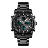 Reloj Digital Pulsera Skmei 1389 Acero Elegante Hombre 