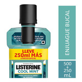 Enjuague Bucal Listerine® Cool Mint  500 Ml + 250 Ml