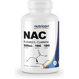 Nac 600mg N-acetyl L-cysteine Nutricost  X 180caps 