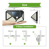 Luz Solar 135 Led Lampara Exterior Sensor Movimiento X 2 Uni