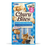 Inaba Churu Bites Snack Cremoso Para Gato Pollo Wraps Atún Pack X3