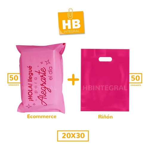 Bolsa Riñón Regalo + Ecommerce 20x30 Envíos Pack X100u