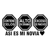 Stickers Asi Es Mi Novia Calcomania Carro Vinil