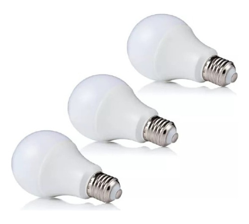 Kit X3 Bombillos Led Luz Blanca 9w E27