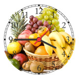 Relógio De Parede Grande 40 Cm Fruteira Frutas Decorar