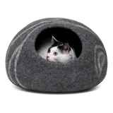 Meowfia Premium Felt Cat Bed Cave - Cama Hecha A Mano 100% L