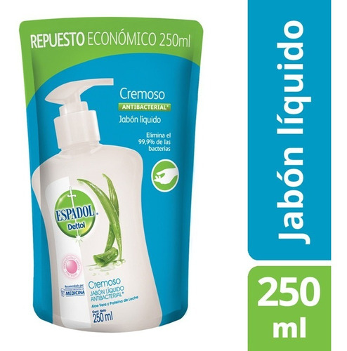 Espadol Jabón Líquido Antibacterial Cremoso 250ml