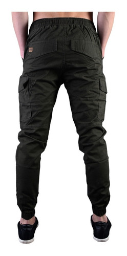 Pantalones Cargos De Gabardina