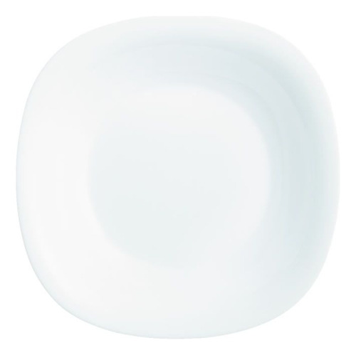 X 12 Plato Hondo 21 Cm Cuadrado Luminarc Carine Vidrio Temp